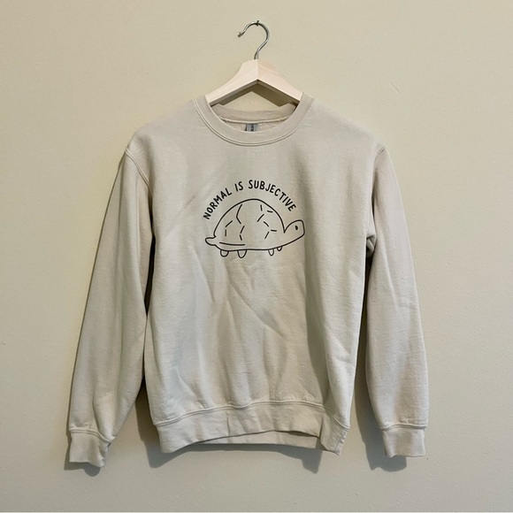 Gildan Tops - “Normal is Subjective” Turtle Sweatshirt